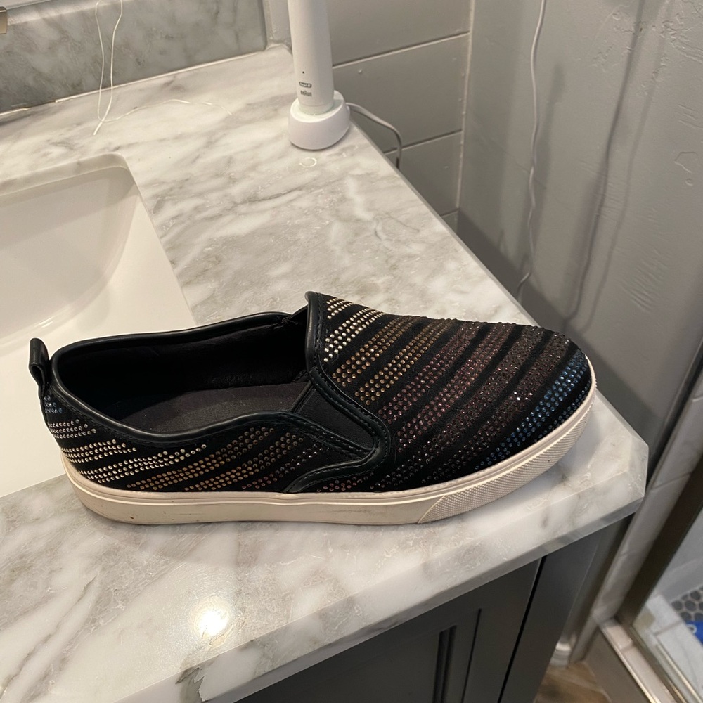 Aldo rhinestone slip on sneakers size 8